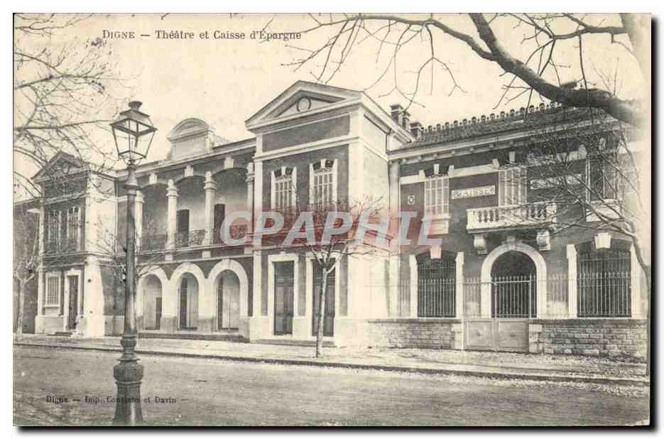 CPA Banque Digne Theatre et Caisse d'Epargne 