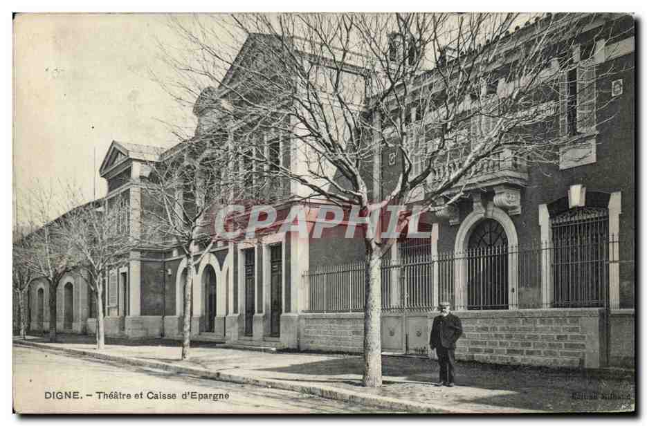 CPA Banque Digne Theatre et Caisse d'Epargne 