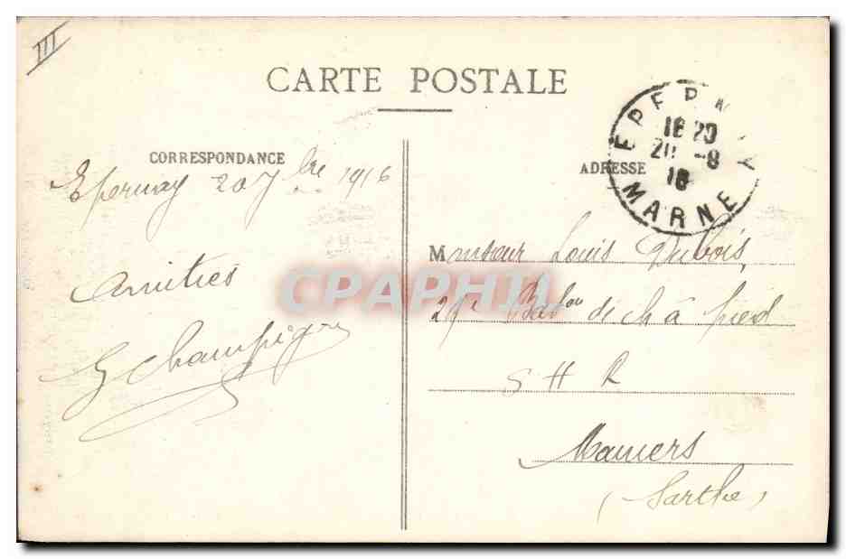 CPA Banque Epernay Eglise Notre Dame Caisse d'Epargne  — Rückseite