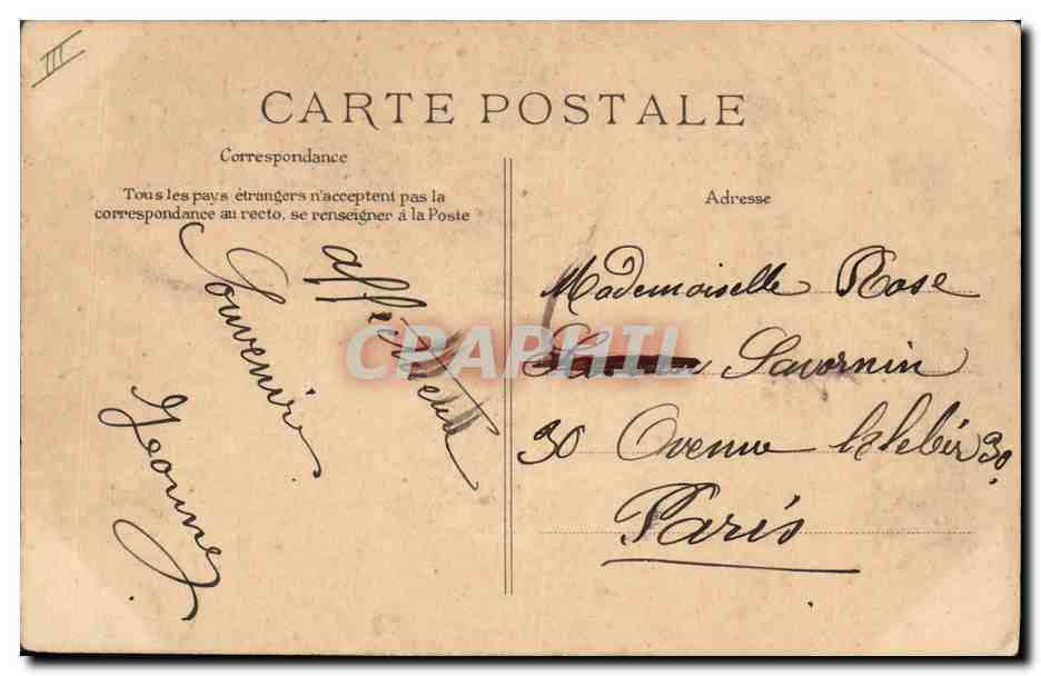 CPA Folklore Auvergne Ma bono tassado — Verso