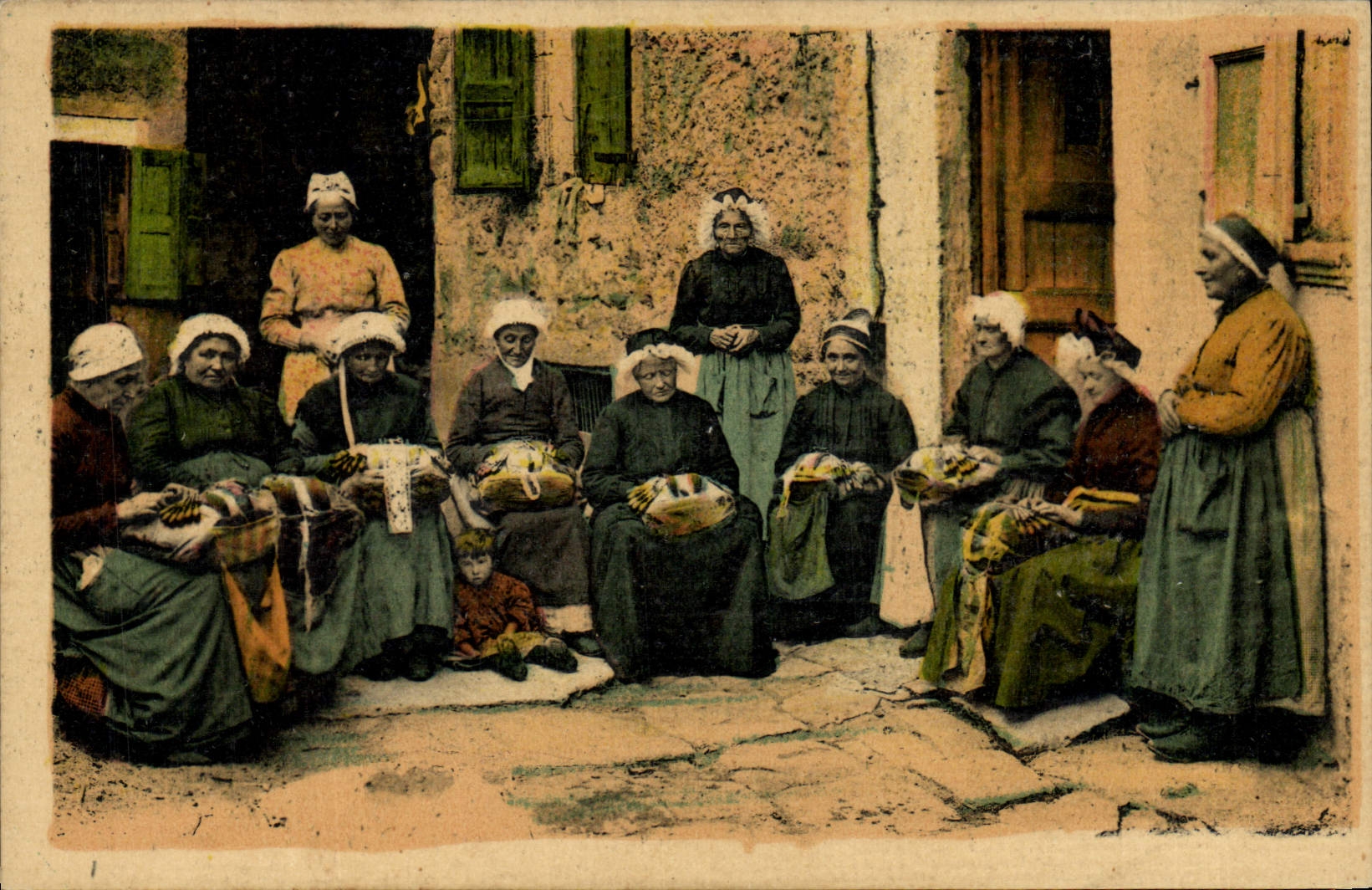 CPA Folklore Le Puy Groupe de dentellieres des environs du Puy