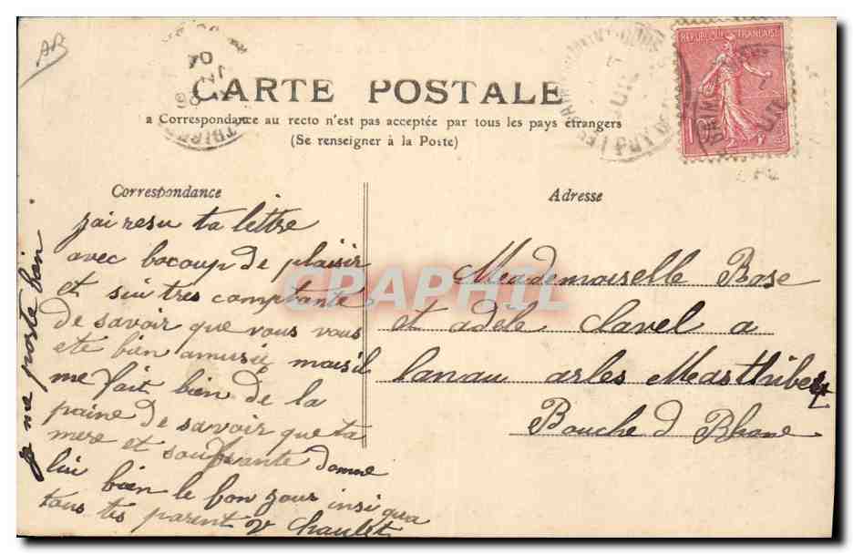 CPA Folklore Sur la route La halte forcee Cheval Maison Licardies Cafe et Vins  — Verso