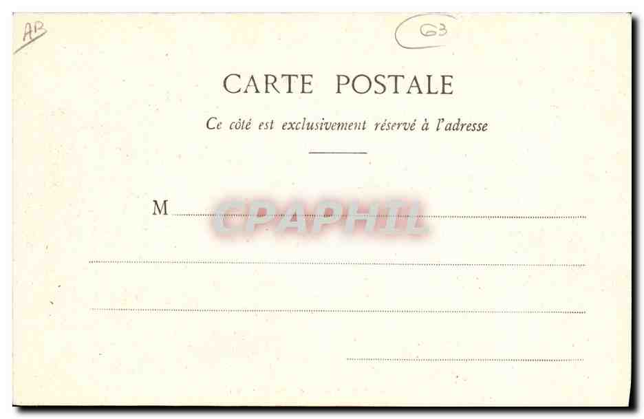 CPA Folklore Auvergne  — Verso