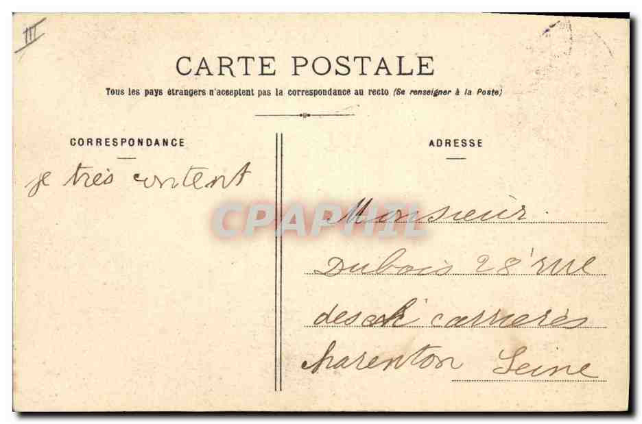 CPA Folklore Auvergne Vieille paysanne — Verso
