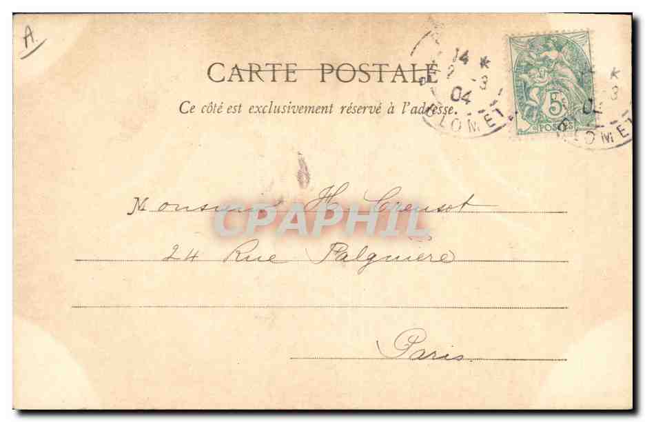 CPA Folklore Auvergne Nos Auvergnats 1830 Chat  — Verso