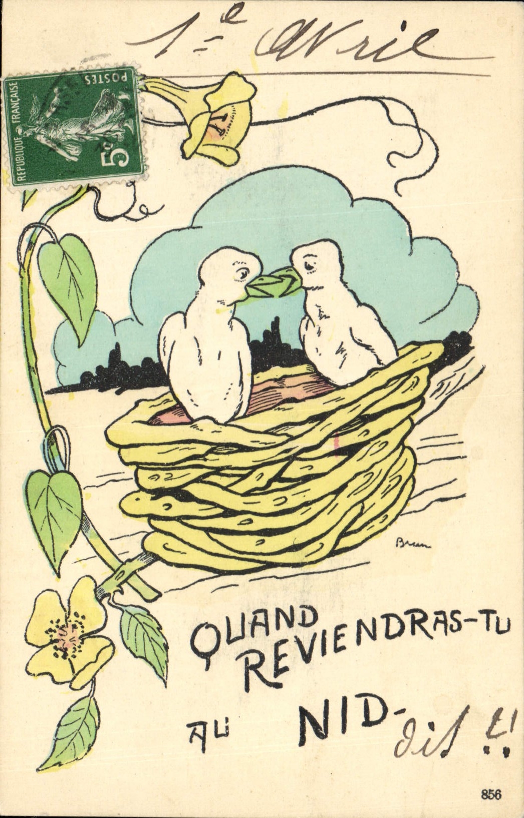 CPA Fantaisie Illustrateur Oiseaux Repace