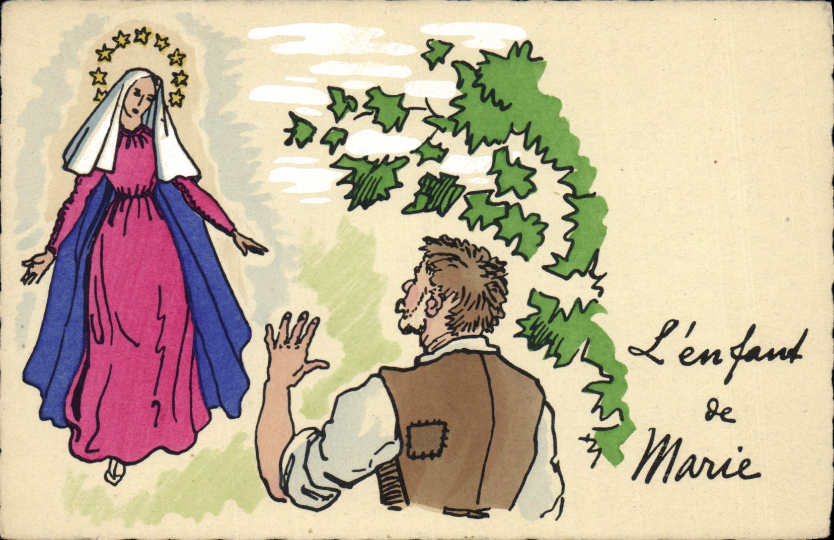 CPA Fantaisie Illustrateur L'enfant de Marie