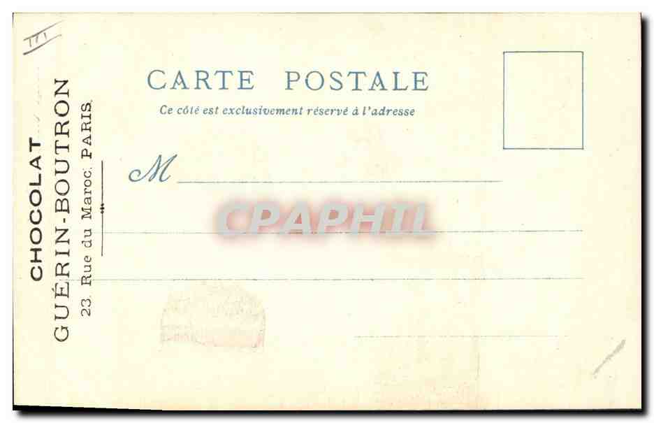 Tour du Louvre & Maison aux Pilliers — Le Vieux Paris — Chocolat Guérin-Boutron — Achterkant