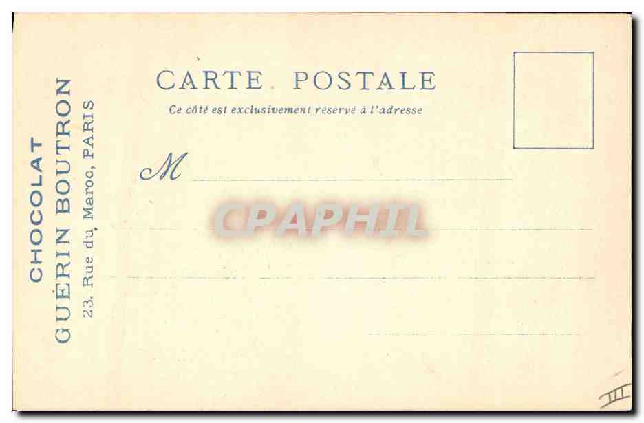 Le Vieux Paris — Maison de Théophraste Renaudot — Chocolat Guérin-Boutron — Verso