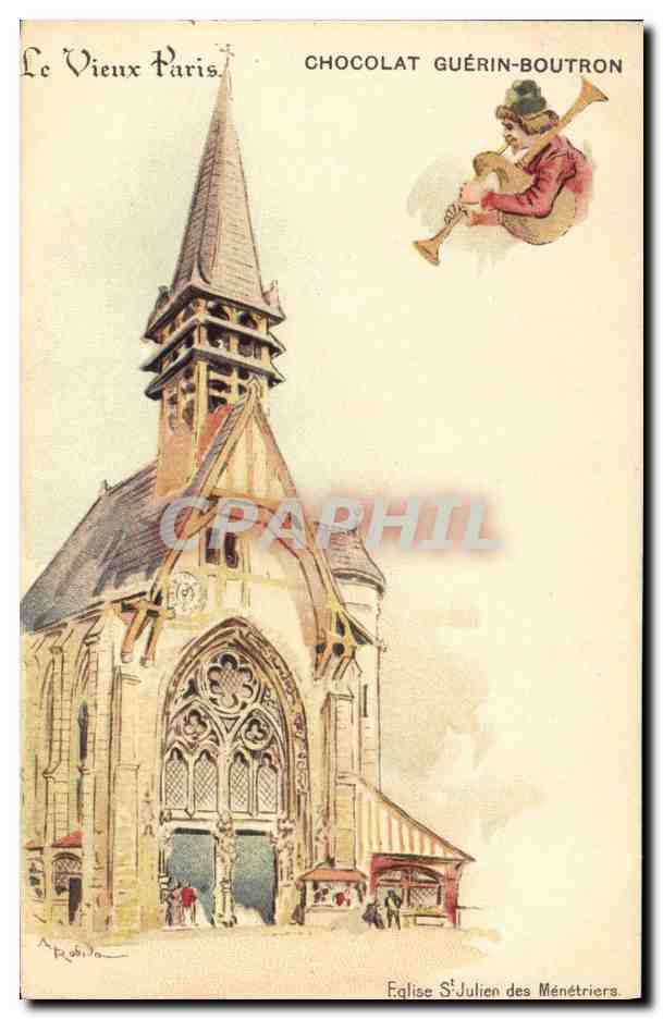 Église Saint-Julien des Méne triers — Le Vieux Paris — Chocolat Guérin-Boutron