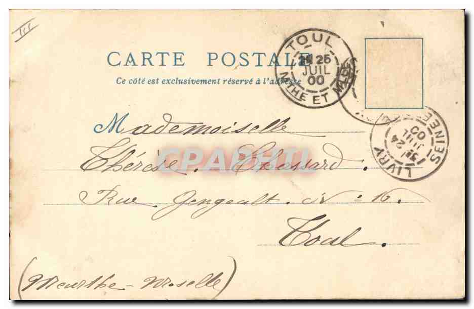 CPA Le Vieux Paris Rue du Maroc Eglise St Julien des Menestriers — Rückseite
