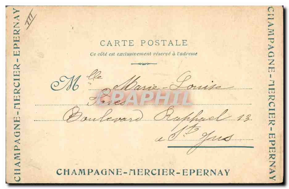 Rue des Grandes Ecoles — Paris — éditeur A. Reboda, n° de série non visible — Achterkant