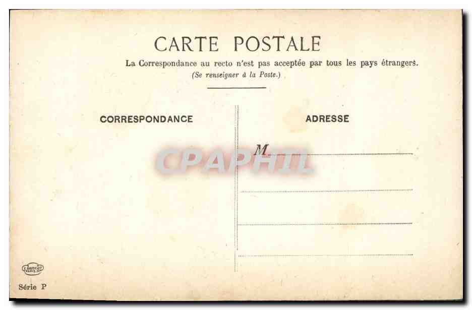 CPA Le Vieux Paris Le pilon des halles — Rückseite