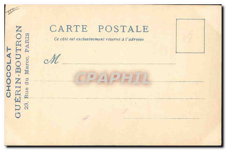 Exposition Universelle de 1900 — La Vivandière — Chocolat Guérin-Boutron — Reverso