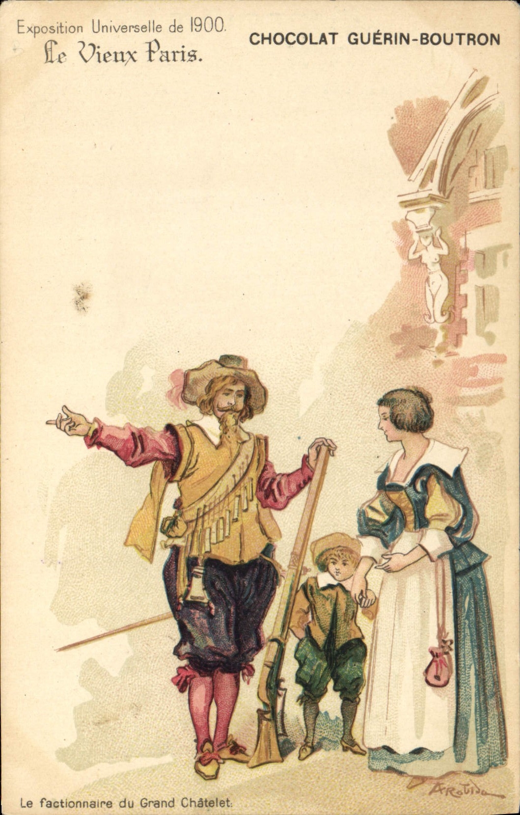 Le factionnaire du Grand Châtelet — Exposition Universelle de 1900 — Chocolat Guérin-Boutron