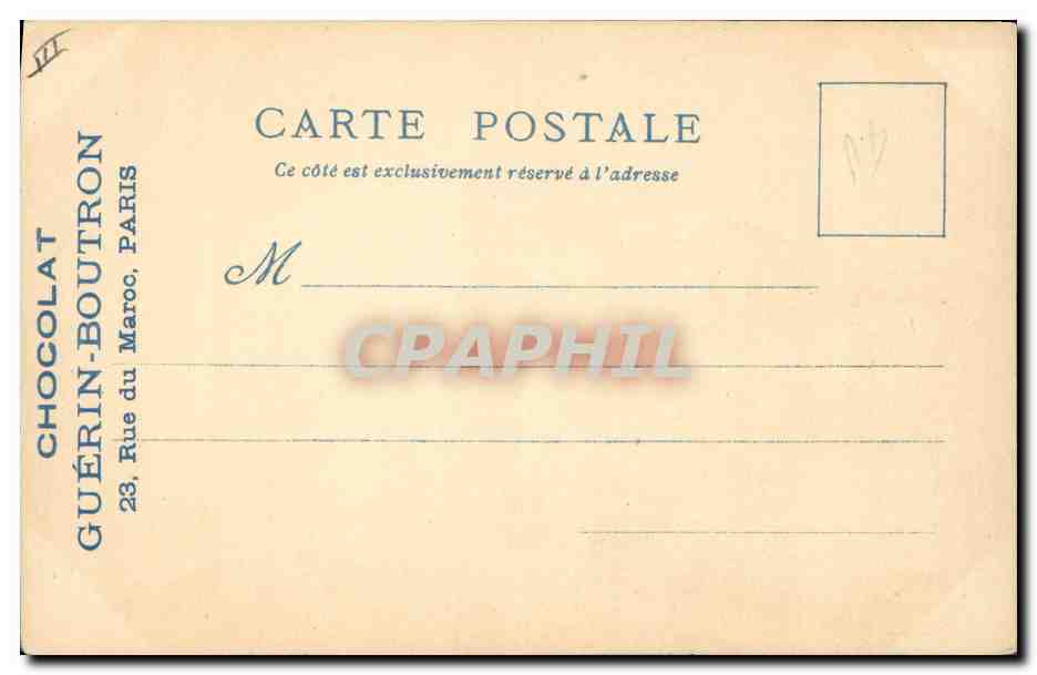 Le factionnaire du Grand Châtelet — Exposition Universelle de 1900 — Chocolat Guérin-Boutron — Reverso