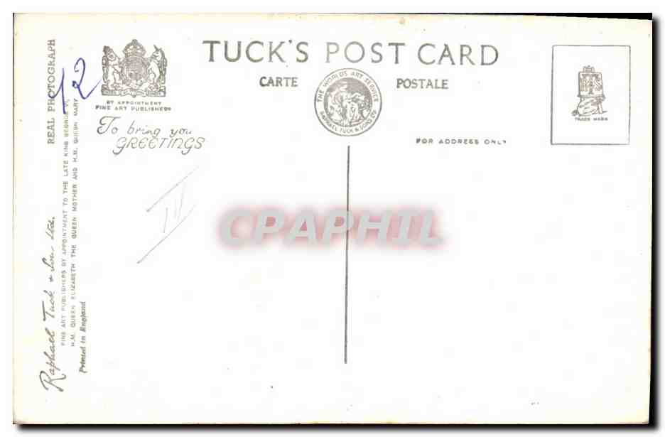 T.R.H. Prince Charles et Princess Anne — Portrait de Marcus Adams — série 115A — Verso