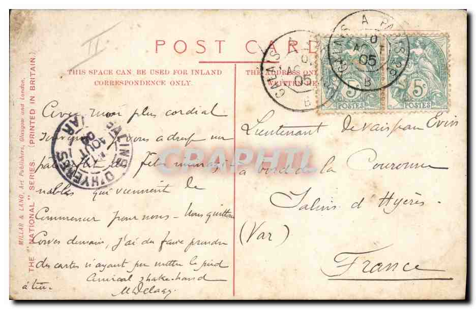 CPA Her majesty Queen Alexandra — Verso