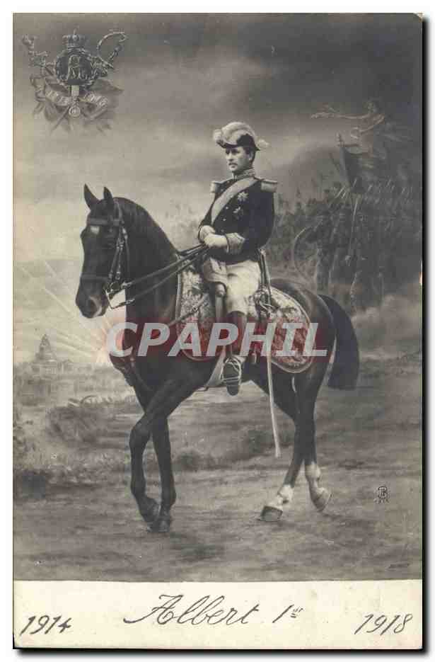 Albert Ier d'Angleterre — Roi de Belgique — éditeur anonyme, n° de série non visible