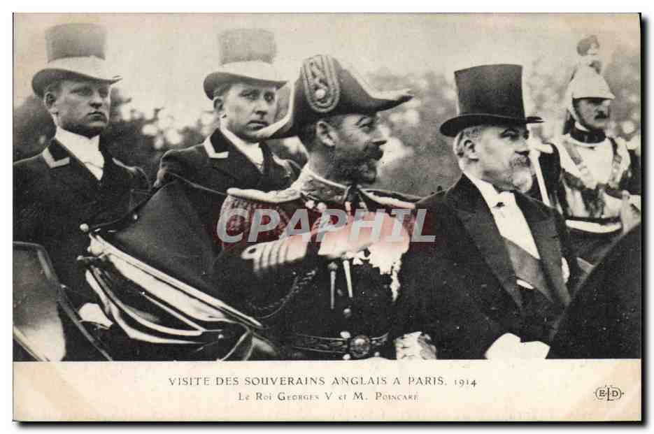 Visite des souverains anglais à Paris — 1914 — Éditeur ELD