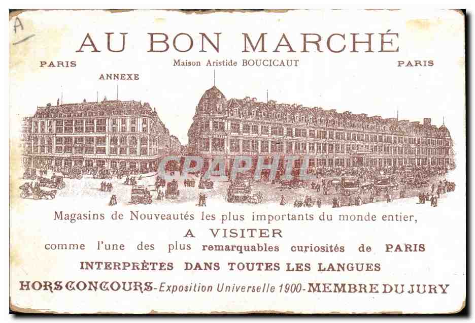 CPA Chat Chaton Chats Au Bon Marche Maison Boucicaut  — Rückseite