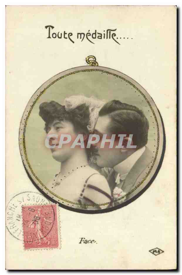 Portrait de couple — 'Toute médaille.....' — éditeur Lebranche Si Saom, n° 48
