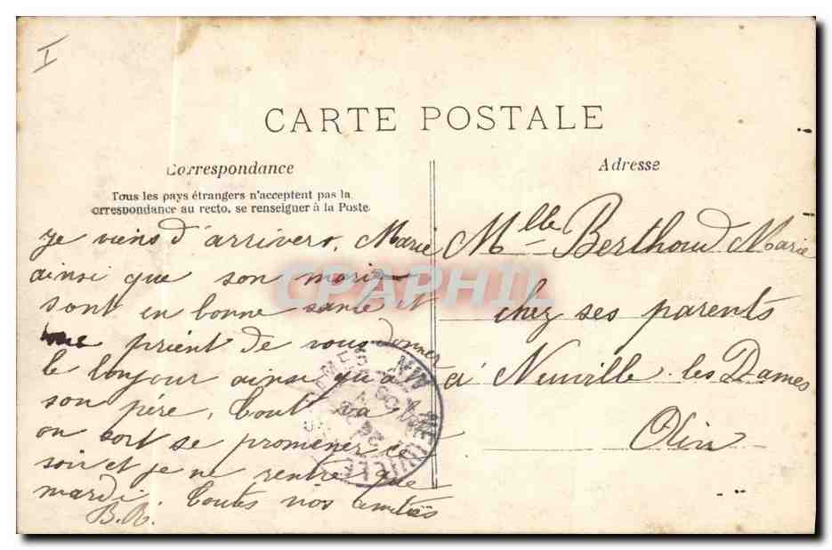 Portrait de couple — 'Toute médaille.....' — éditeur Lebranche Si Saom, n° 48 — Verso