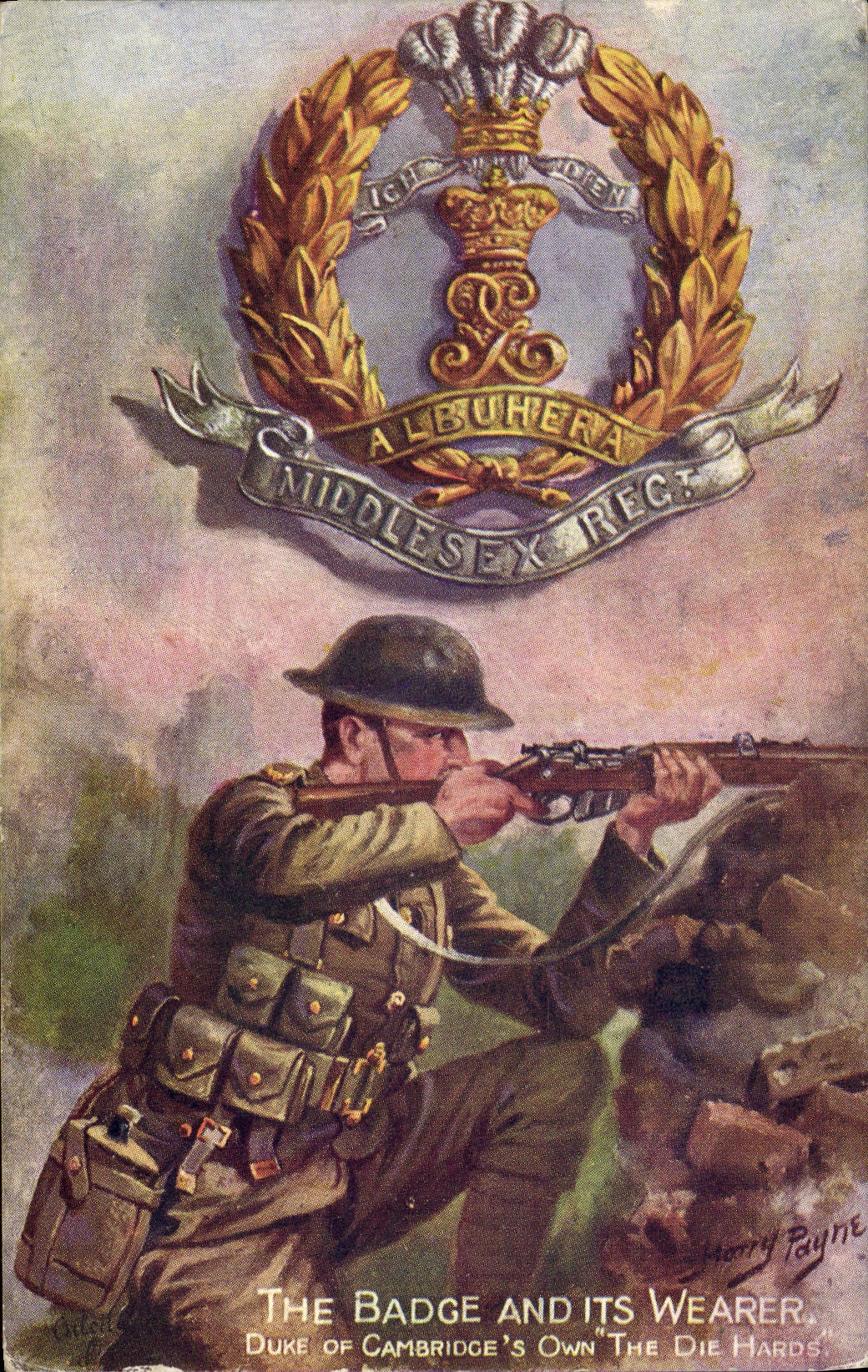 CPA Militaria Medaille The badge and its wearer Duke of Cambridge 