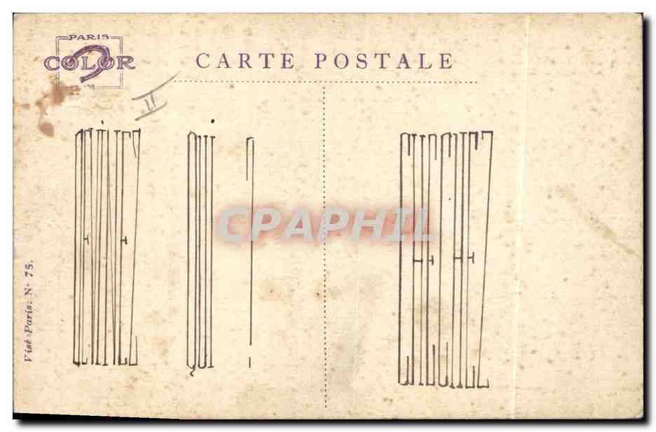 CPA Militaria Medaille Revue de gloire — Rückseite
