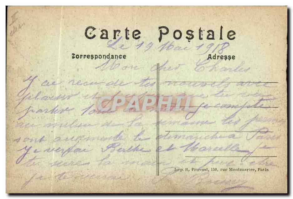 CPA Militaria Medaille Verdun Decorations — Rückseite