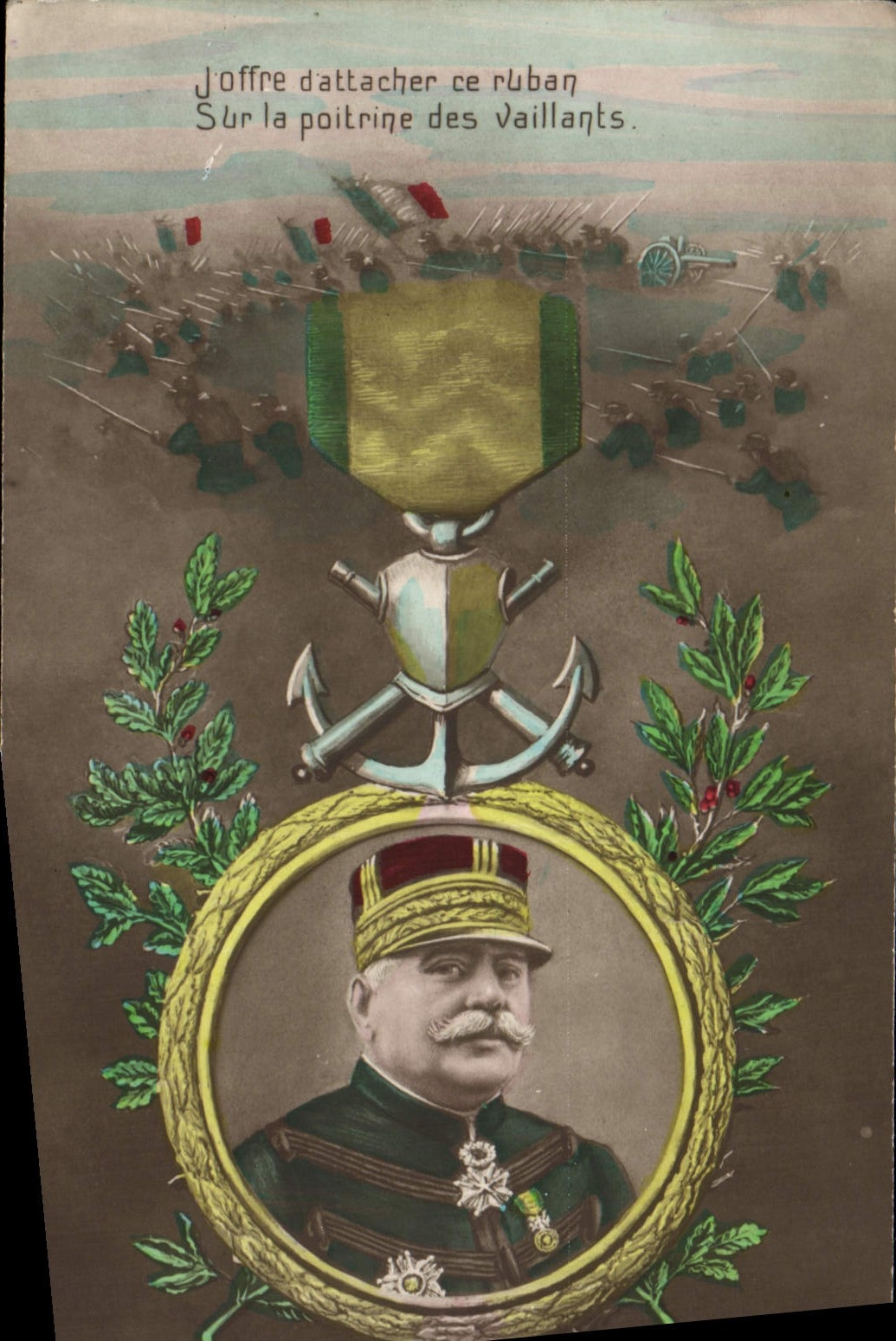CPA Militaria Medaille Joffre