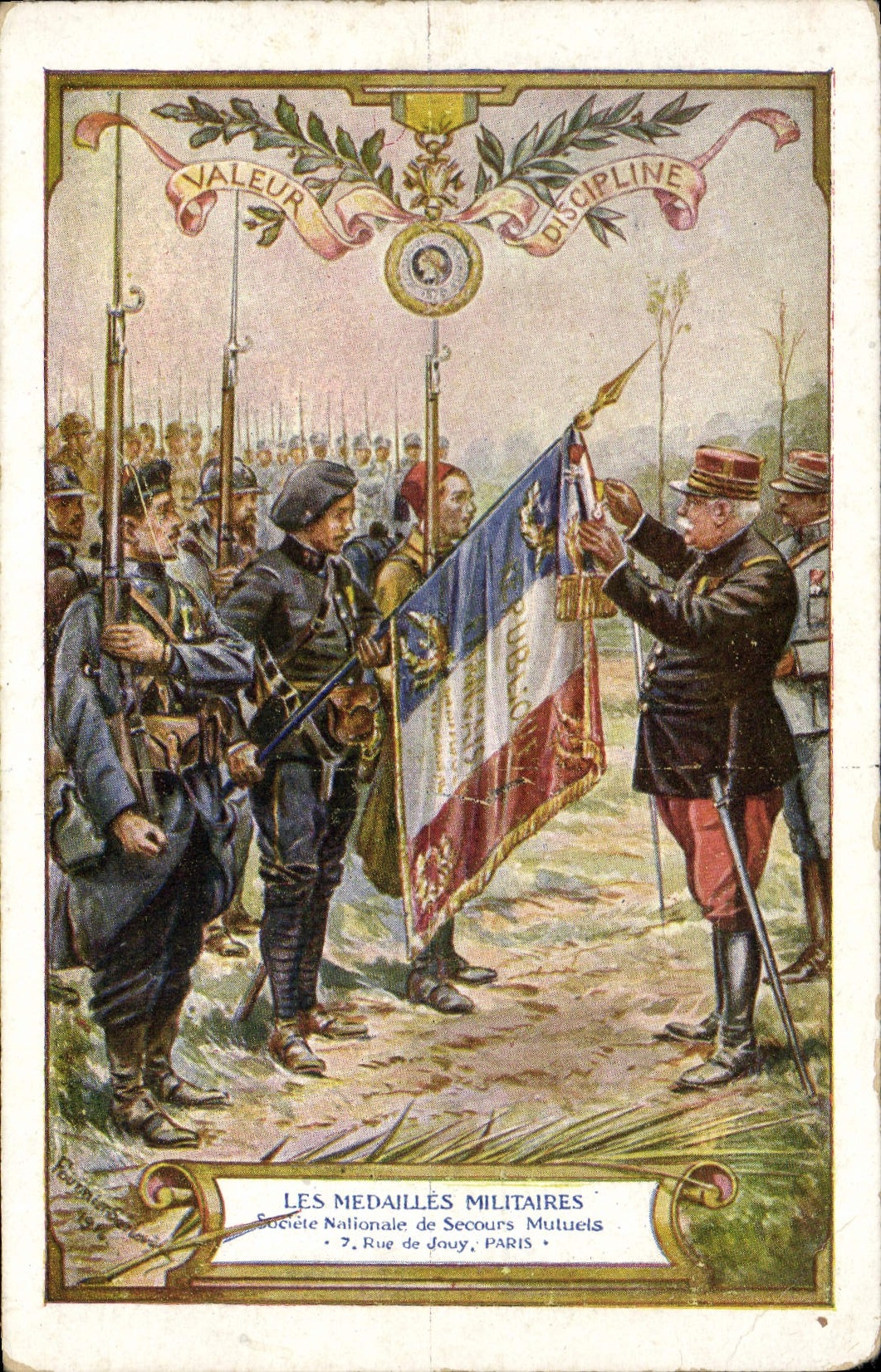 Les Médailles Militaires — Société Nationale de Secours Mutuels — 7, Rue de Jaüy, PARIS
