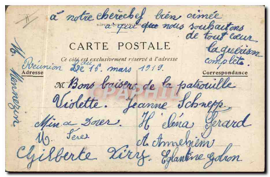 Les Médailles Militaires — Société Nationale de Secours Mutuels — 7, Rue de Jaüy, PARIS — Reverso