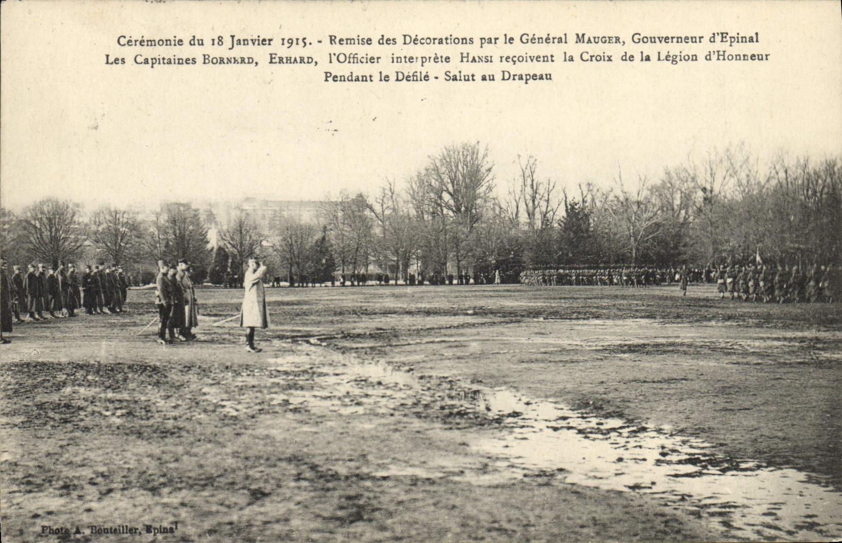 Cérémonie du 18 Janvier 1915 - Remise des Décorations à Epinal — Photo A. Bouteiller, Epinal