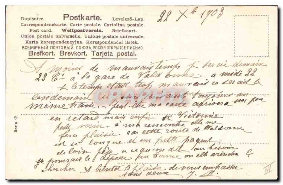CPA Fantaisie Ange Anges Noel — Rückseite