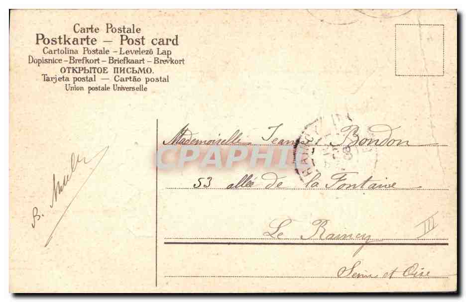 CPA Fantaisie Ange Anges Mouton Agneau — Rückseite