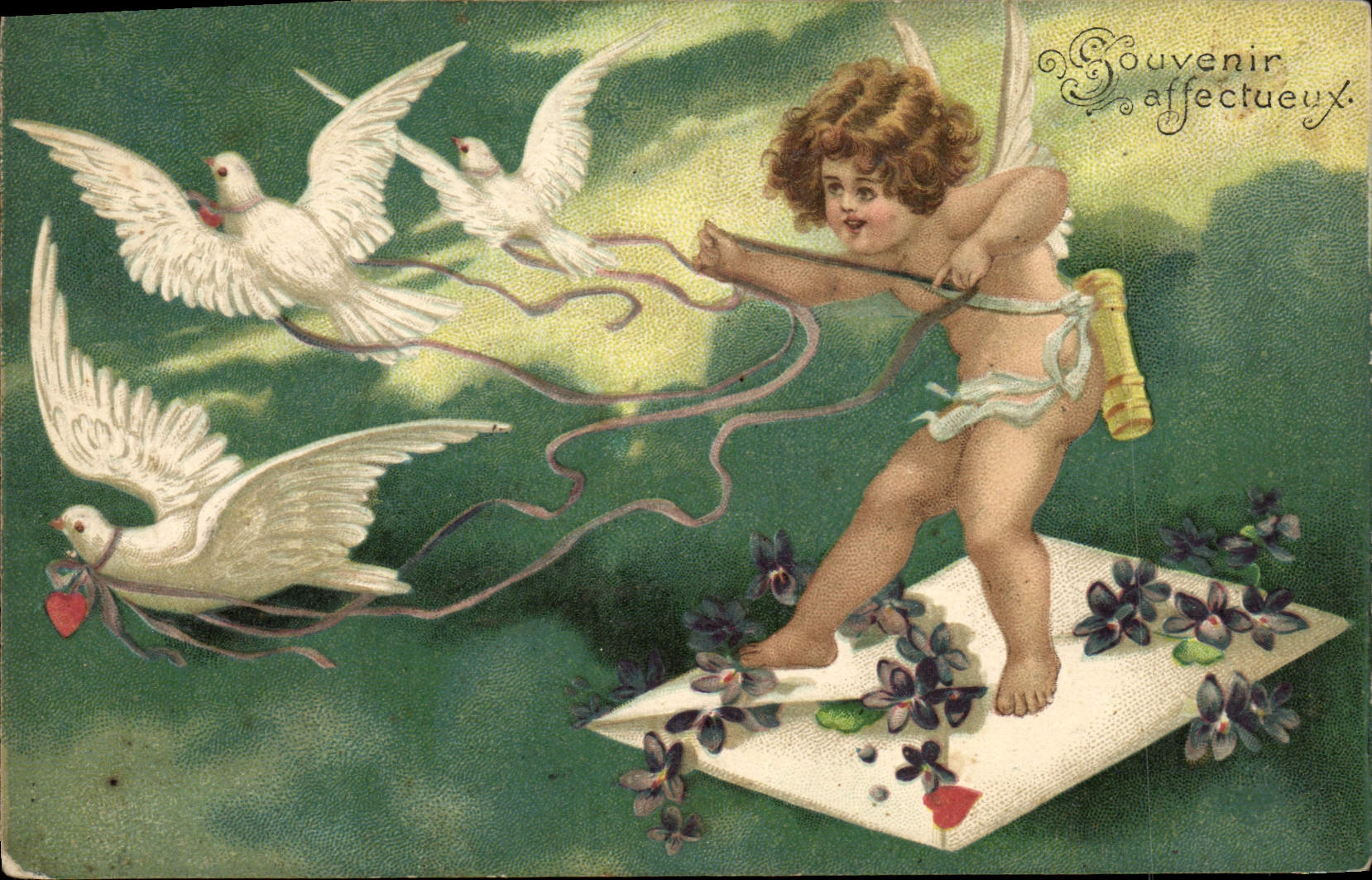 CPA Fantaisie Ange Anges Colombes