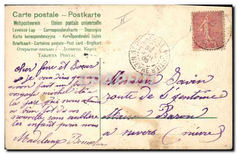 CPA Fantaisie Ange Anges Colombes — Rückseite