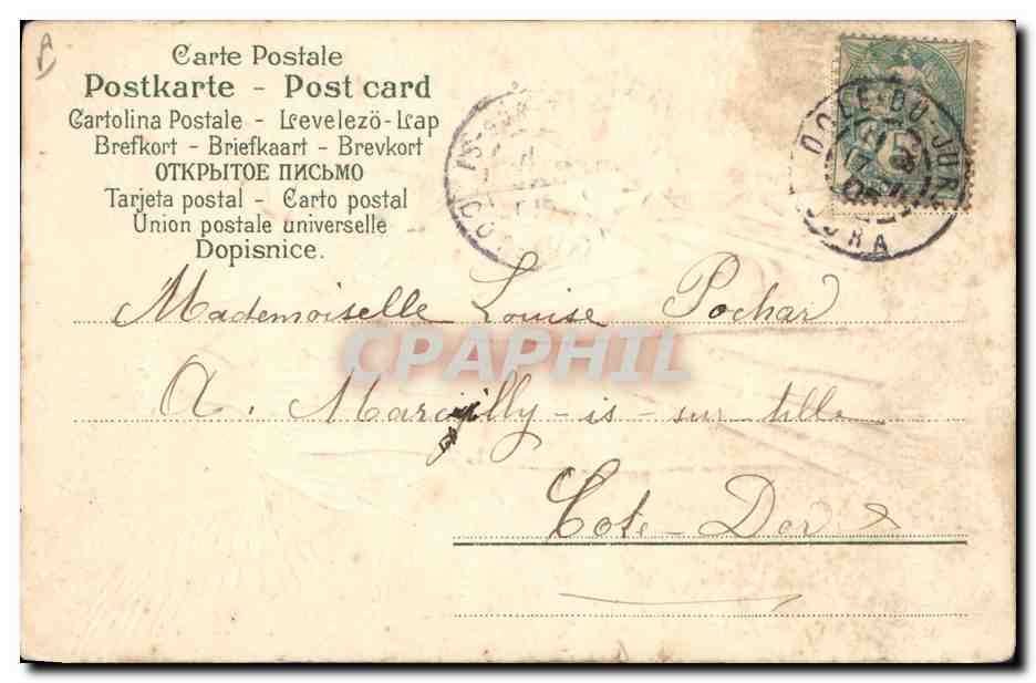 CPA Fantaisie Ange Anges  — Rückseite