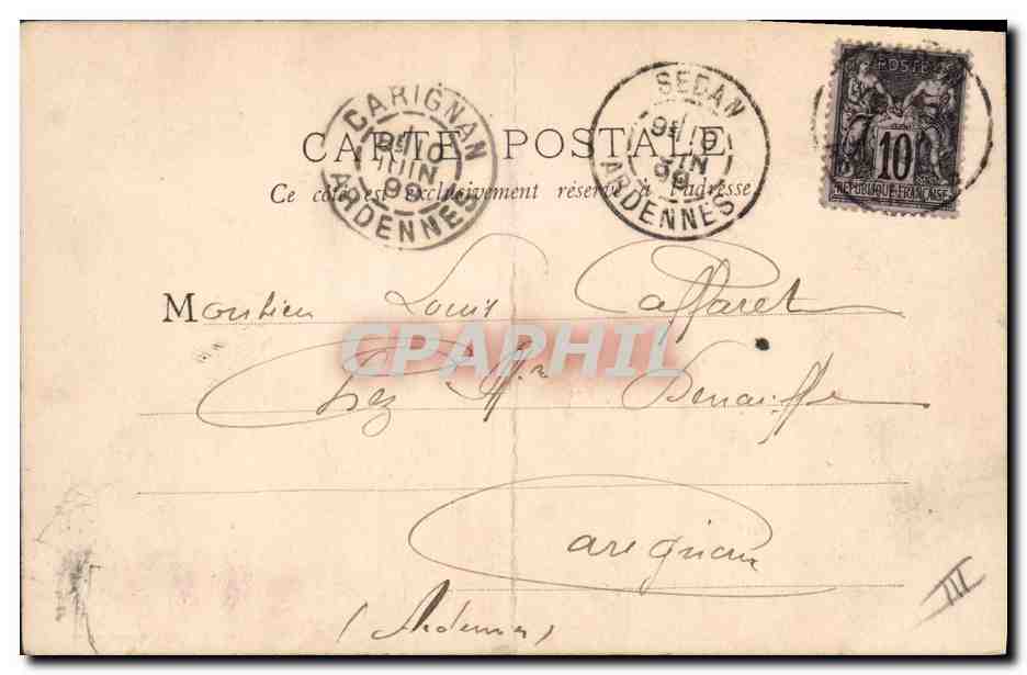 CPA Theatre Lise Fleuron Carte 1899 — Verso
