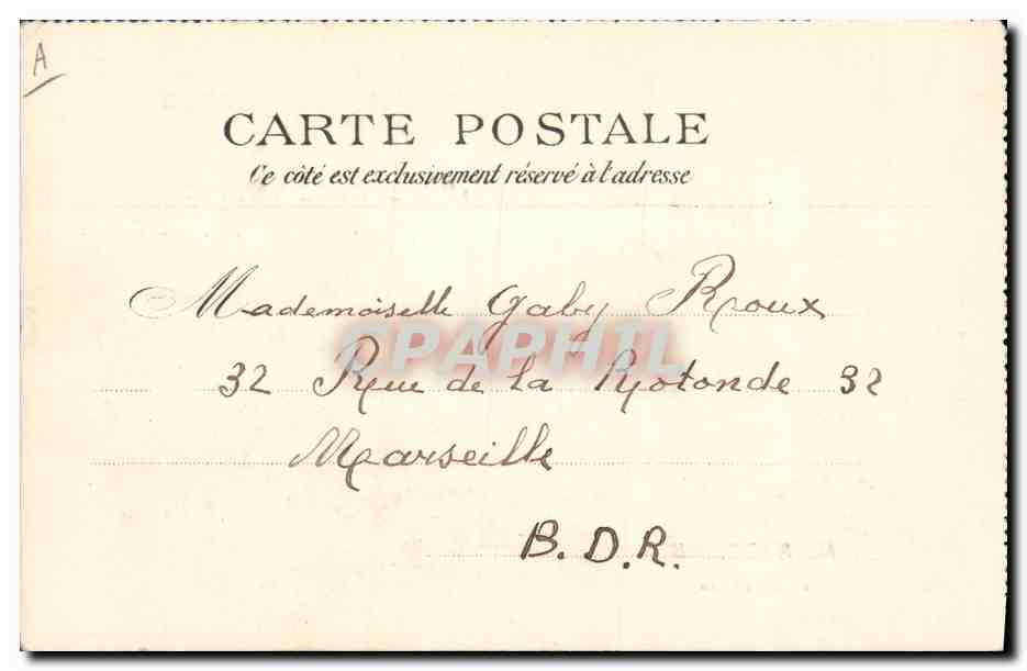 CPA Theatre Tournee Brasseur 1902 Les deux ecoles Comedie de M Alfred Capus — Verso