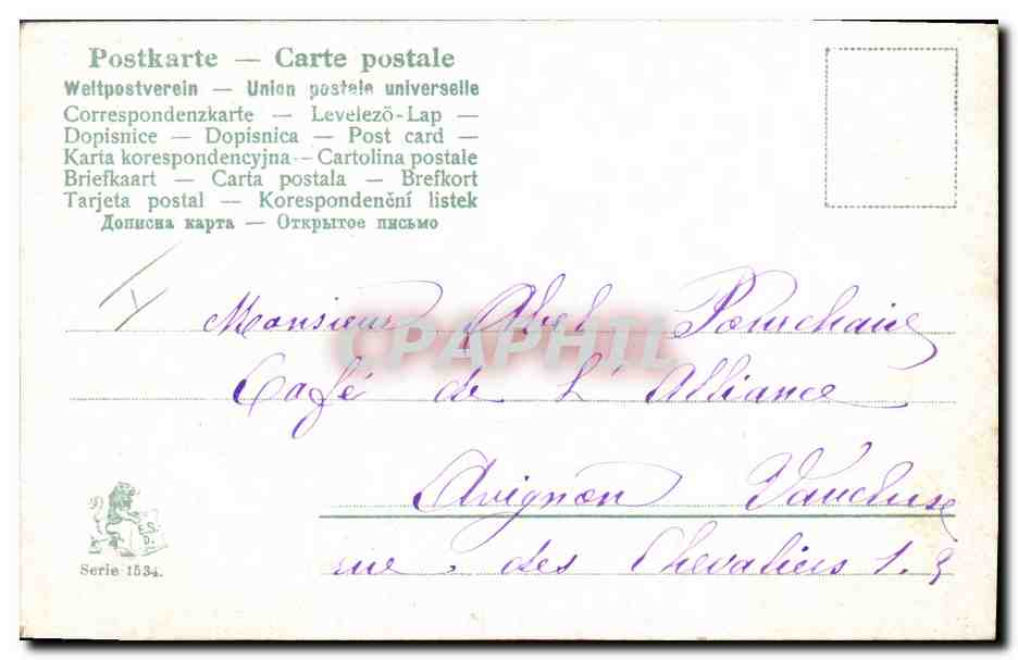 CPA Folklore Negre Homme de couleur FEmme — Verso