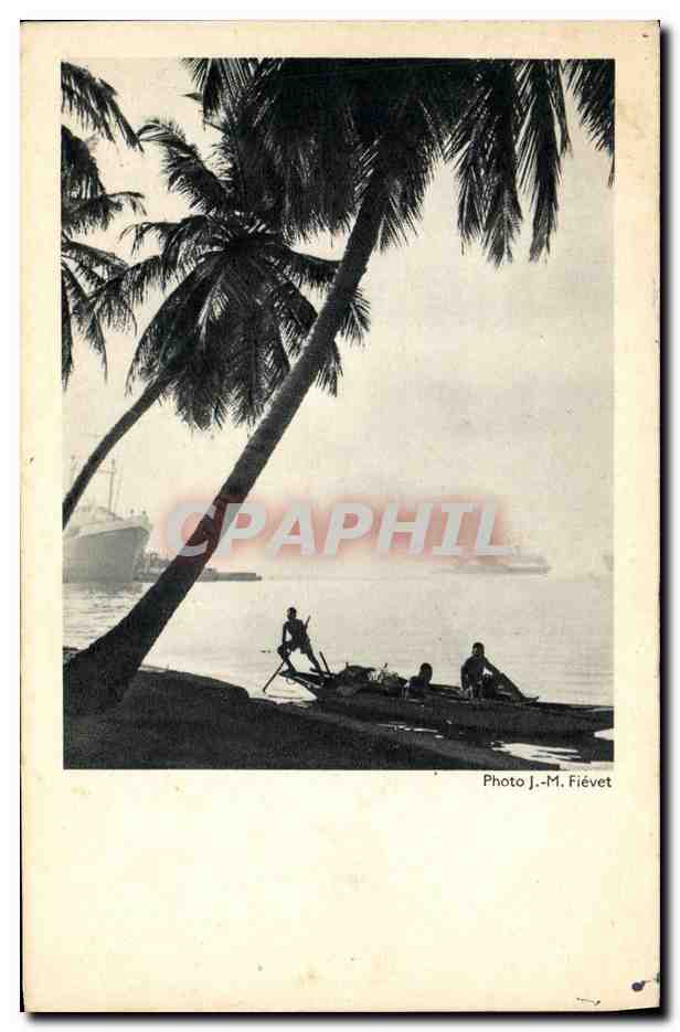 CPA Compagnies de navigation Cyprien Fabre et Fraissinet Cote occidentale d'Afrique Lagune