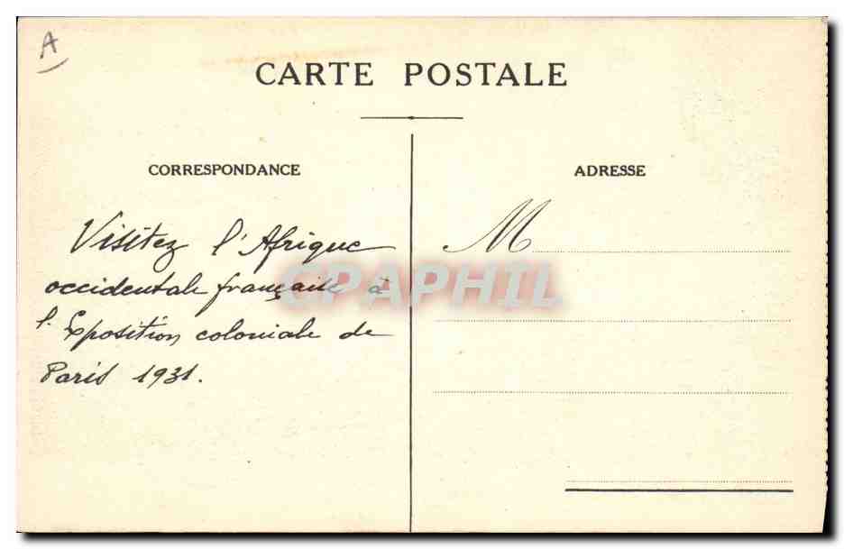 CPA Les rives du Niger Soudan Francais — Rückseite