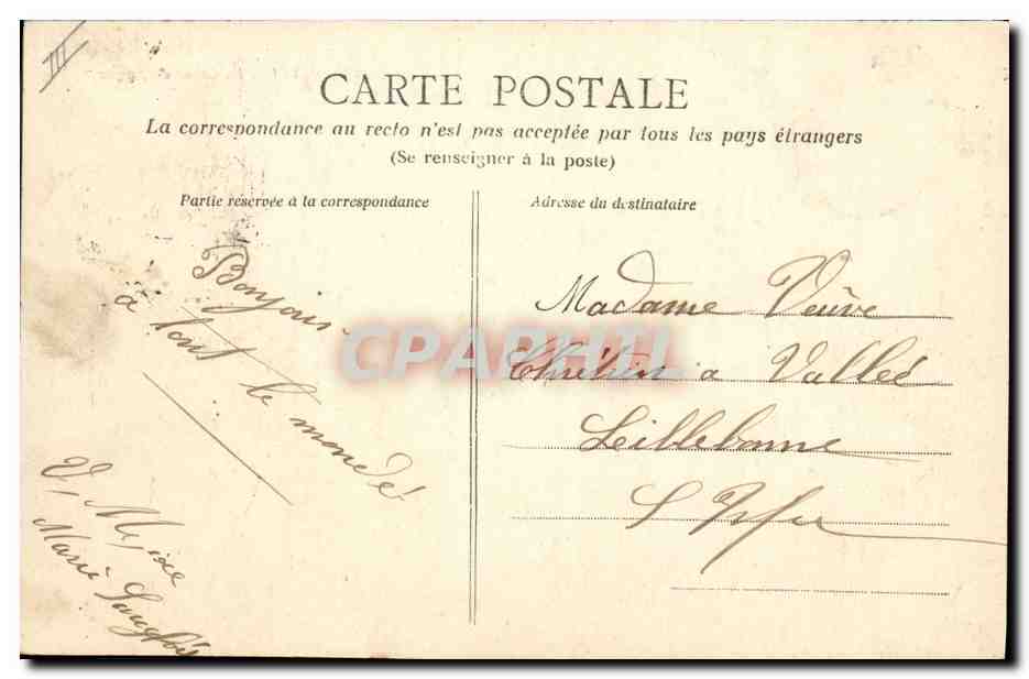 CPA Banque Caisse d'Epargne Le Havre — Rückseite