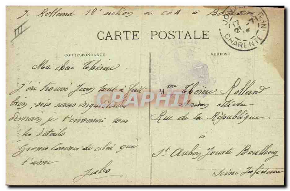 CPA Banque Caisse d'Epargne Jonzac — Rückseite