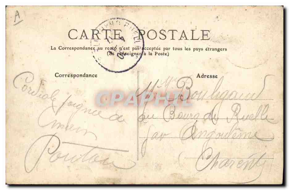 CPA Banque Caisse d'Epargne et la rue Orbe Libourne — Rückseite