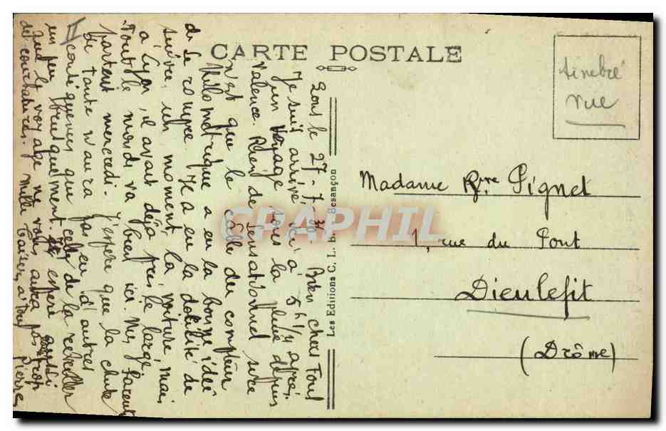 CPA Banque Caisse d'Epargne Lons le Saulnier — Rückseite