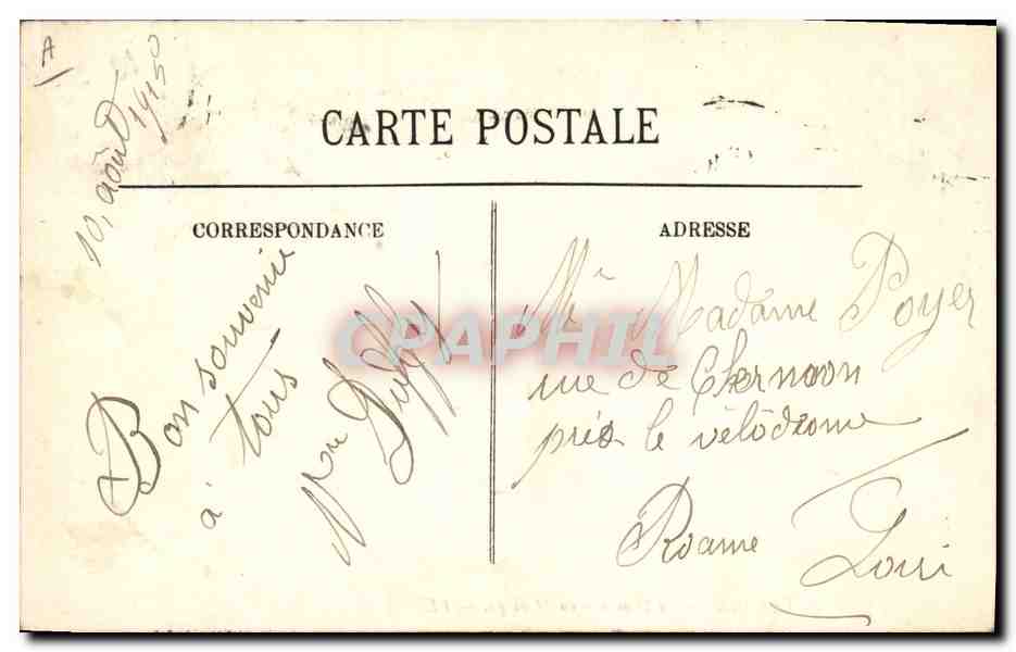 CPA Folklore Auvergne La demande en mariage  — Verso