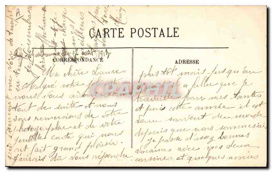 CPA Folklore Auvergne Une noce Le cortege de la mariee Mariage — Verso